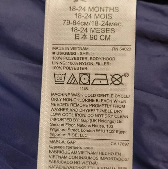 Baby Gap Boys Vest Size: 18-24 Months Full Zip Yellow - Picture 5 of 12